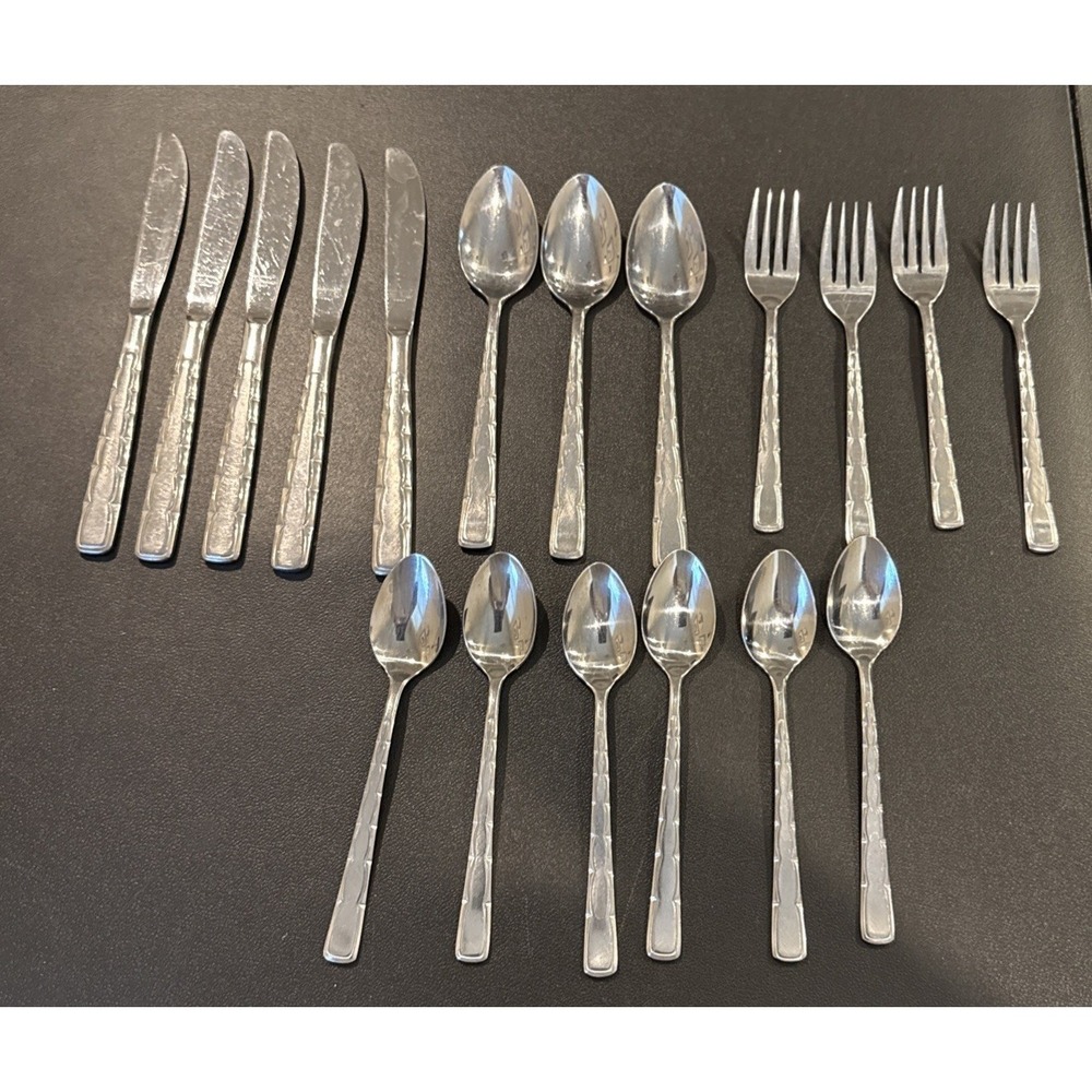 Swagger Reed‎ & Barton Rebacraft  Stainless Steel Korea Flatware 18 Pieces VTG